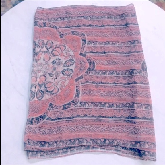 Infinity Scarf Boho Floral Pink - Picture 6 of 7
